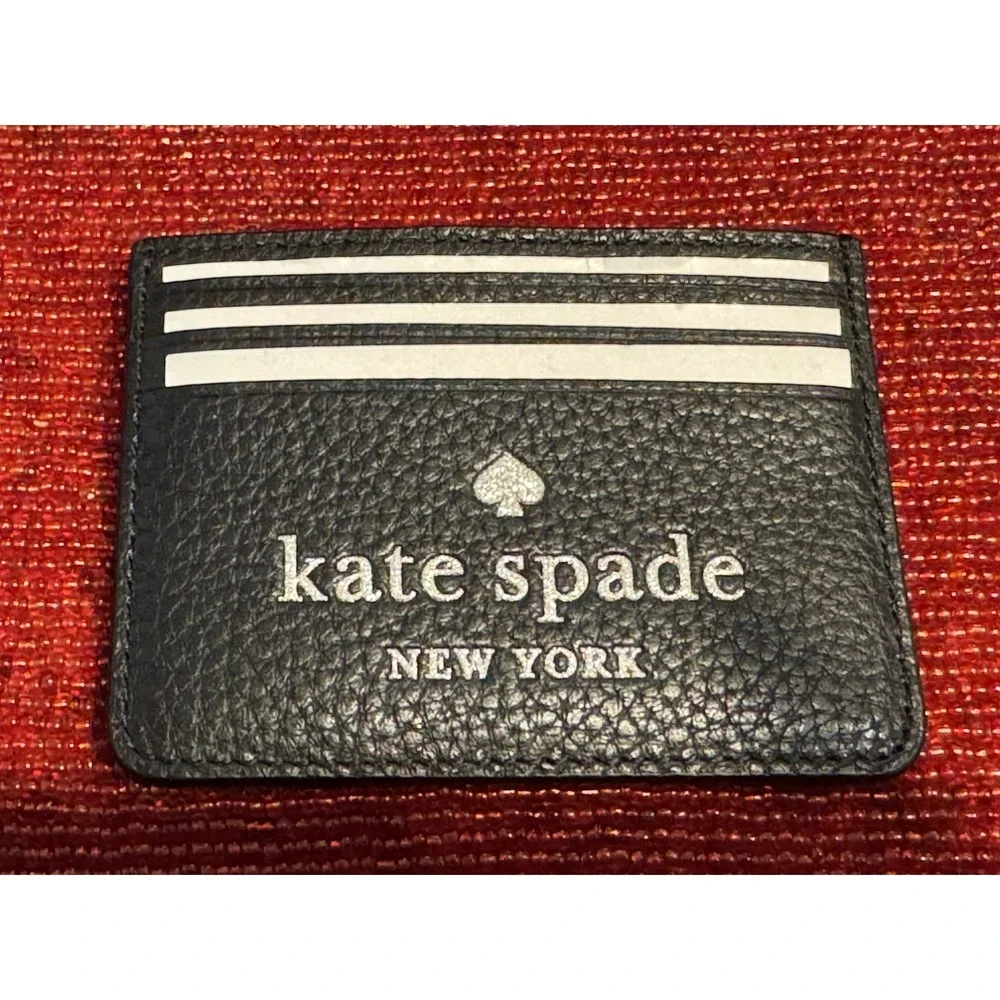 Kate Spade Black Madison Small Slim Card Holder